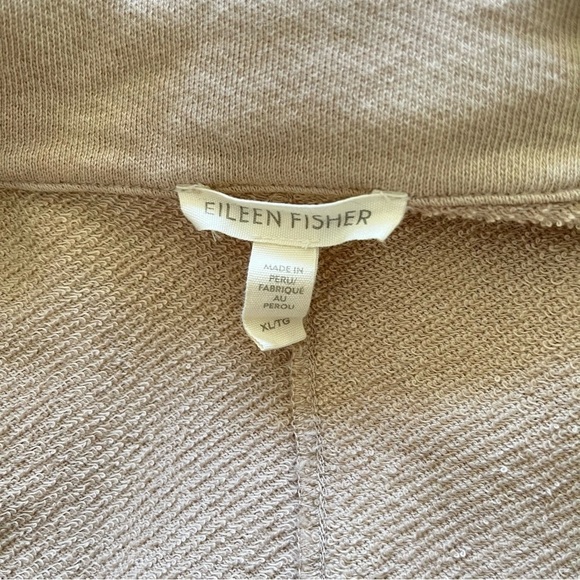 Eileen Fisher Womens Organic Cotton Blazer Size XL Open Front Exposed Seams Soft - Picture 8 of 9